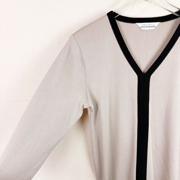 Misook Long Sleeve Beige Knit Top Large - Picture 3 of 5